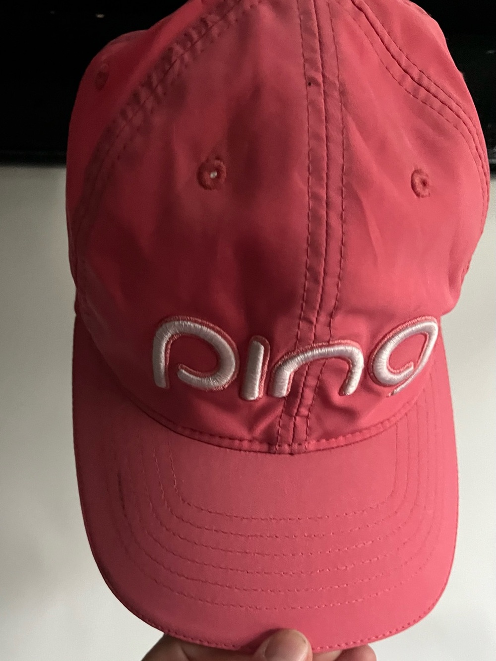 PING womans Pink Embroidered Baseball Cap golf